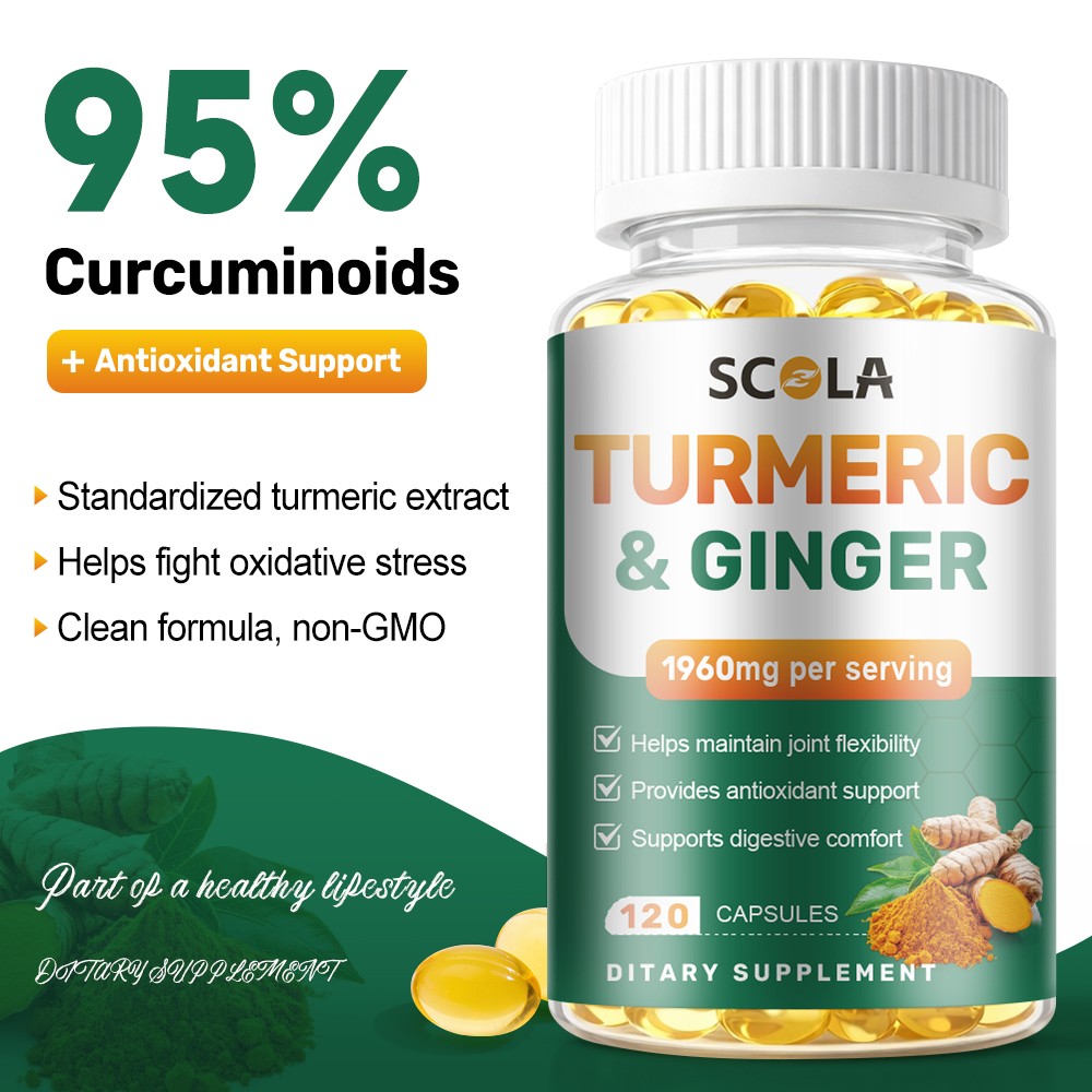 Pure Turmeric Curcumin 1960mg 120 Veggie Caps 95% Curcuminoids Black Pepper