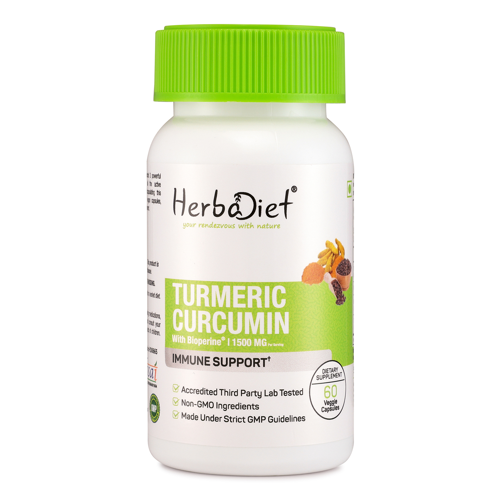 Turmeric Curcumin and Black Pepper Capsules Bioperine NOT Tablets High Strength