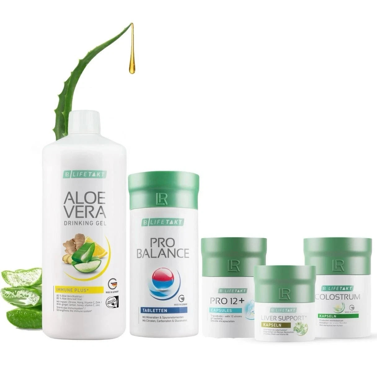 LR Lifetakt Aloe Vera Gel Immune Pro12 Liver Support Colostrum Pro Balance Set 7