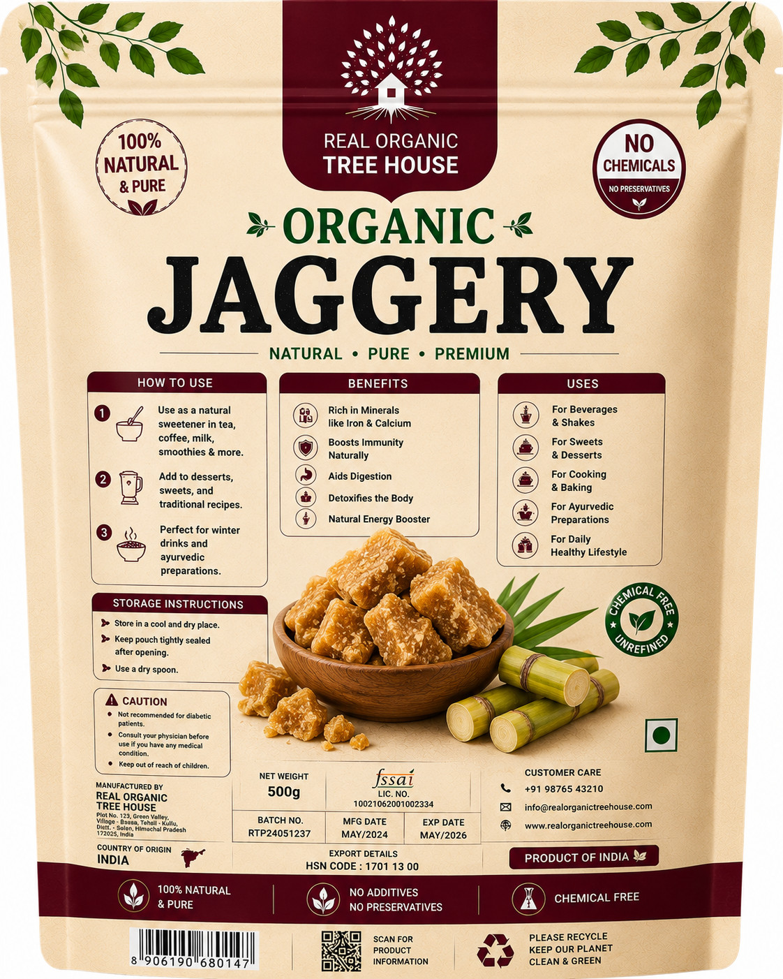 Jaggery | Cane Jaggery | Natural Sweetener for Baking &Cooking|Culinary Sweetene