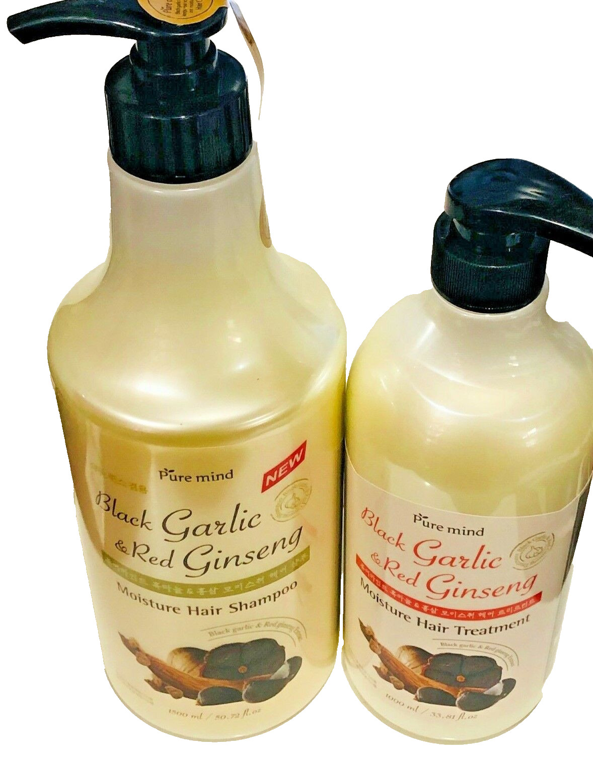 Pure Mind Black Garlic Extract Moisture Hair Shampoo+TREATMENT 50.72lbs (KOREA)