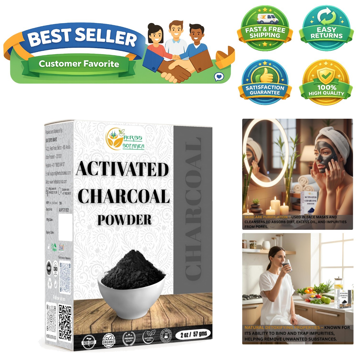 Activated Charcoal Powder 100% Food Grade Bamboo Charcoal Powder for Baking, …
