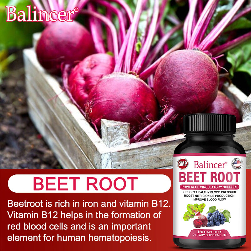Organic Beet Root Powder Capsule 1050mg per serving Aids in Healthy Circulation