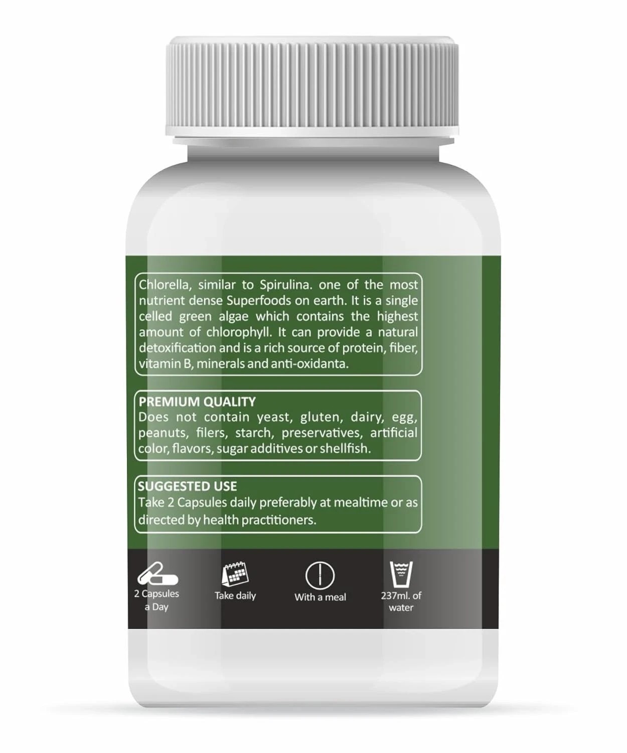 Holy Natural Chlorella Capsules, 120 Capsules j194