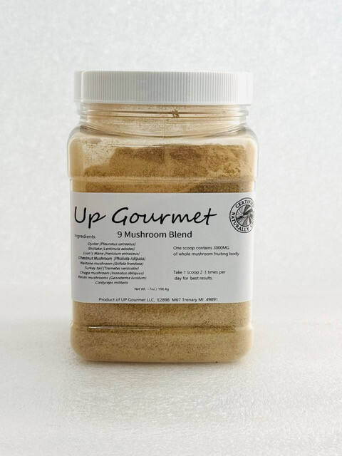9 Blend Mushroom Powder 7oz UP Gourmet Foods Local Michigan Made