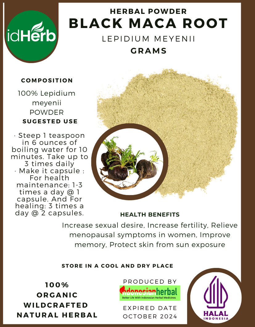 100 Grams Powder Lepidium Meyenii Black Maca Root Pare NATURAL ORGANIC HERBAL