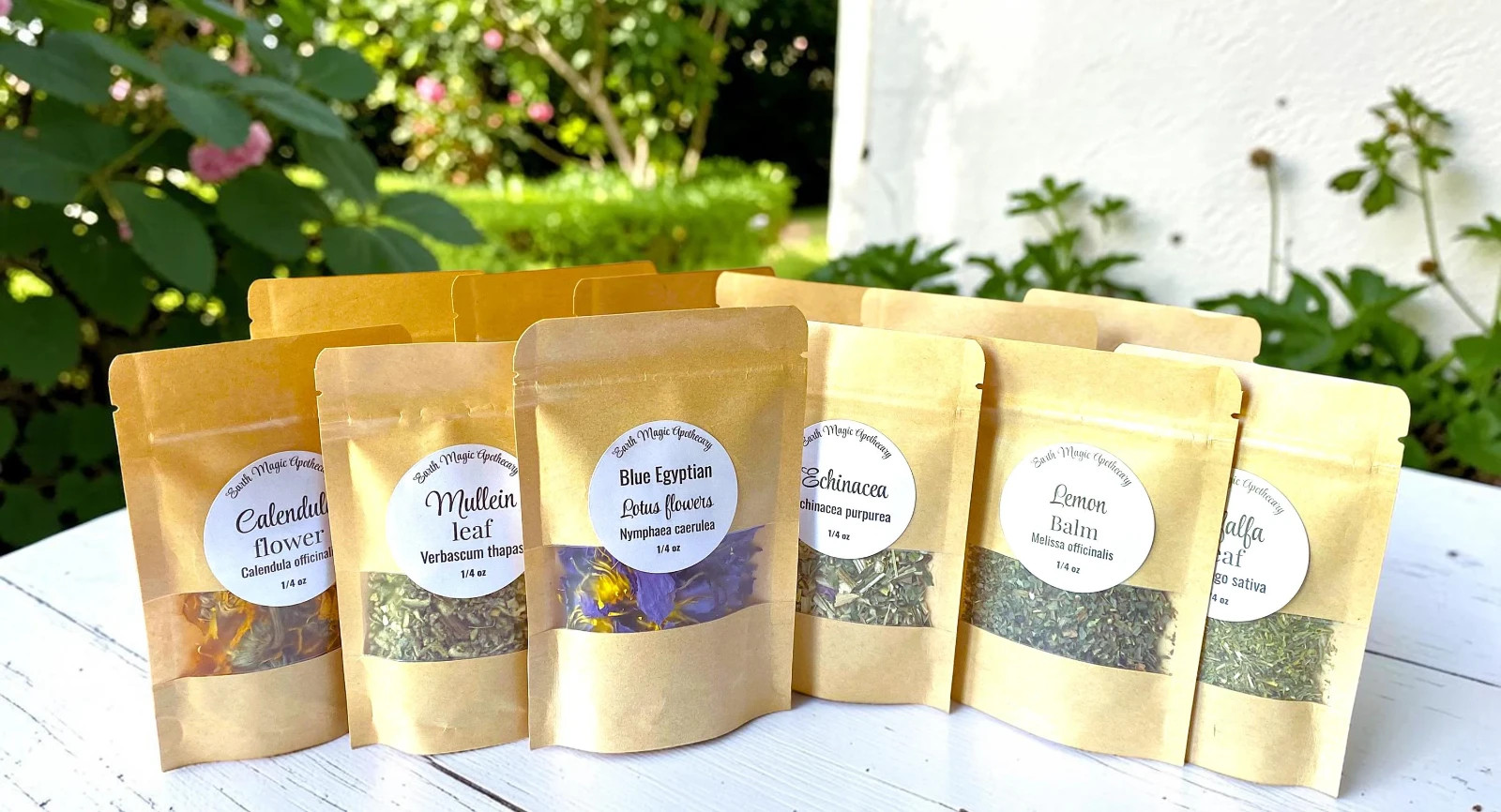 1/2oz Natural Bulk Herb Bags A – Z Organic & Wildcrafted Apothecary Herbs