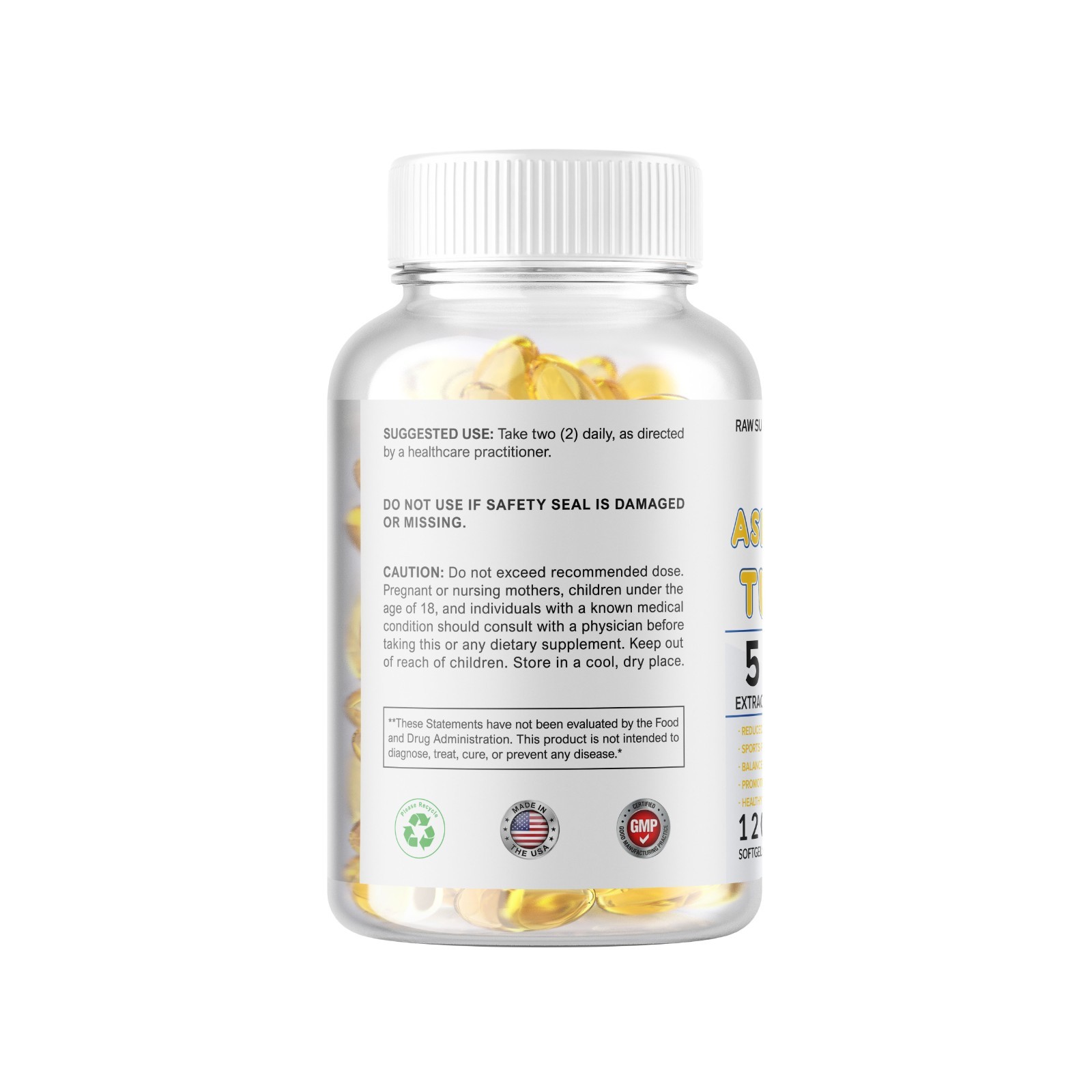 Organic Ashwagandha Capsules 5000mg Strong Stress & Adrenal Support 360 Softgels