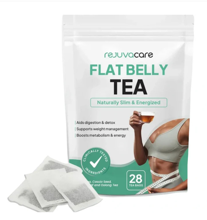 RejuvaCare Flat Belly Tea Natural Slim Support Weight Manage Detox Energy 28 Bag