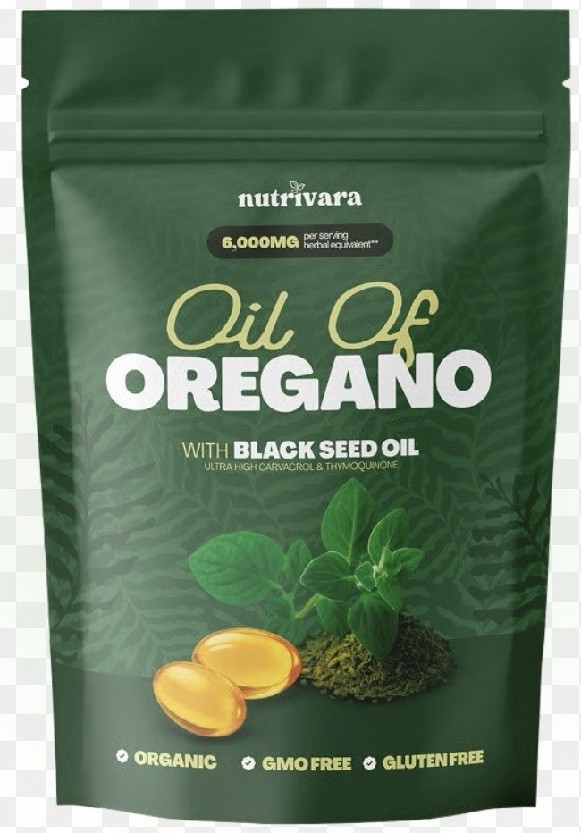 nutrivara Oil of Oregano + Black Seed Oil 6,000mg Softgels Organic GMO Free