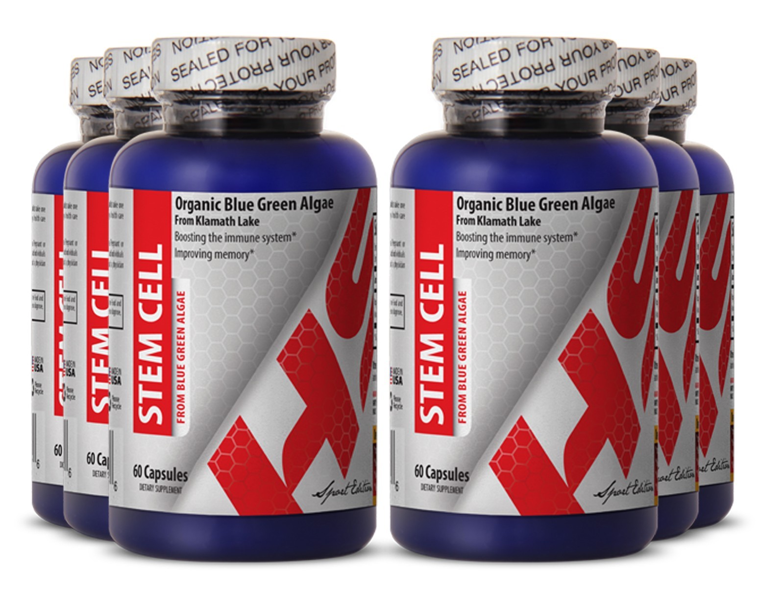 STEM CELL – Organic Blue Green Algae 500mg From Klamath Lake (6 Bottles)