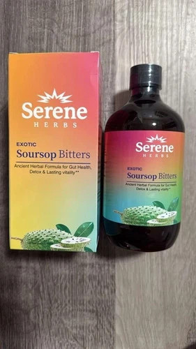 Exotic Soursop Bitters, 100% Pure Natural Organic Detox Herbs 16 oz