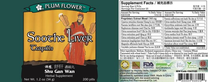 Soothe Liver Teapills