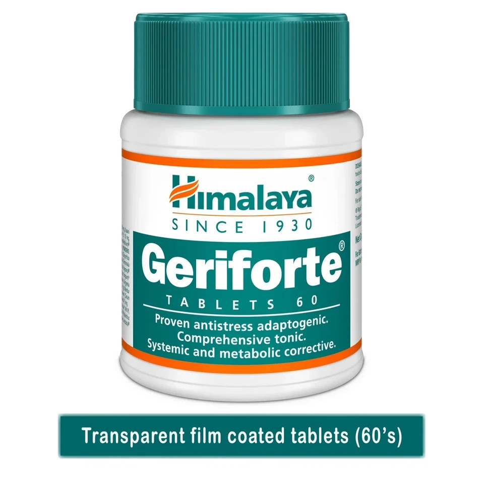 Himalaya Geriforte 60 Tabs x10 | Stress & Immunity Support | Exp 12/2028