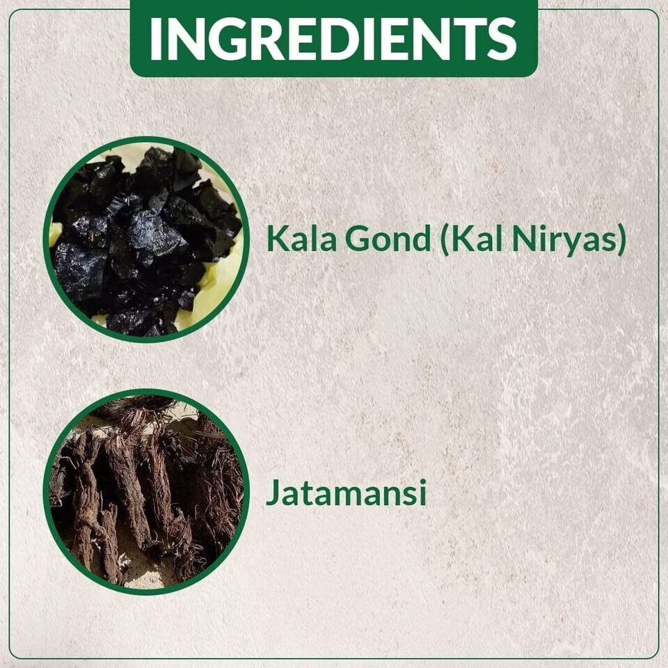 Vaidban Kala Gond 30 Capsules ( kal niryas ) gond free ship