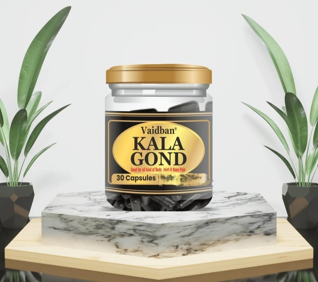 Vaidban Kala Gond 30 Capsules box ( kal niryas ) usps