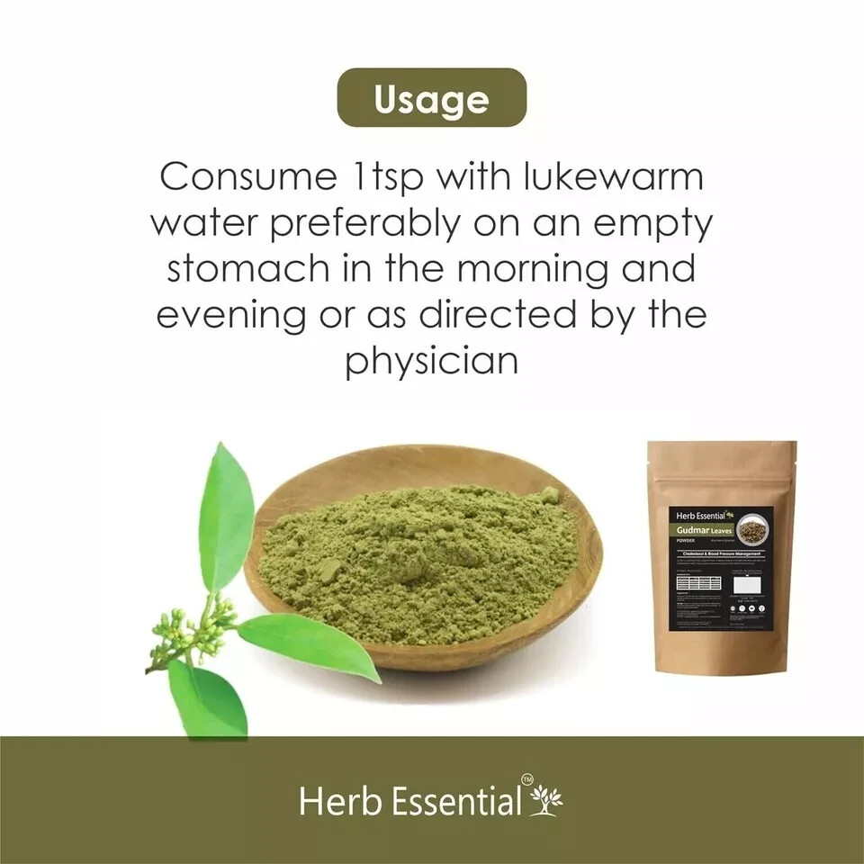 Organic Gymnema Sylvestre Powder Blood Sugar Control Weight Loss Herbal Gurmar