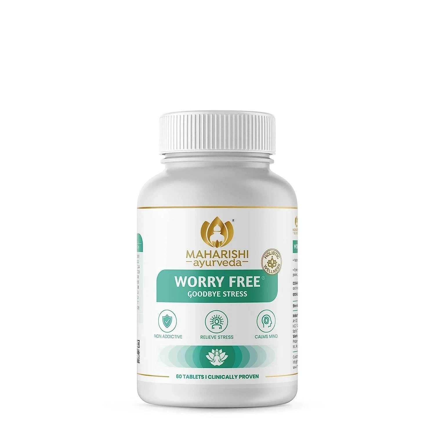 2 Bottles X Maharishi Ayurveda WORRY FREE 60 Tabs FREE SHIPPING