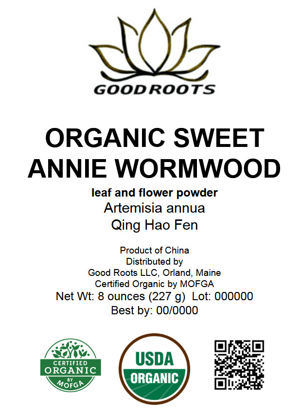 Sweet Annie Wormwood Powder Organic Artemisia annua Nuherbs Qing Hao 227g – 8 oz