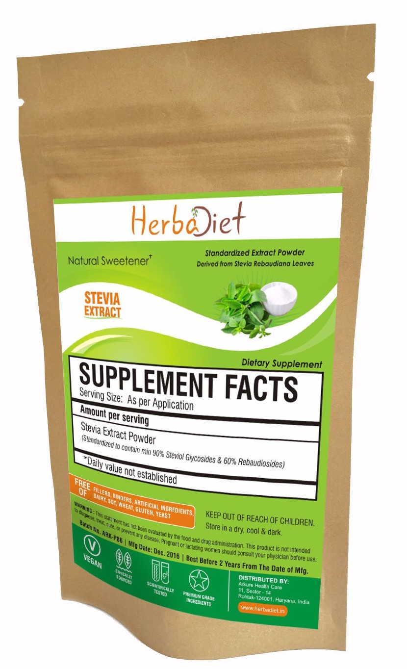 Stevia Extract Powder 90% Steviosides WHITE Natural Sweetener Sugar Alternative