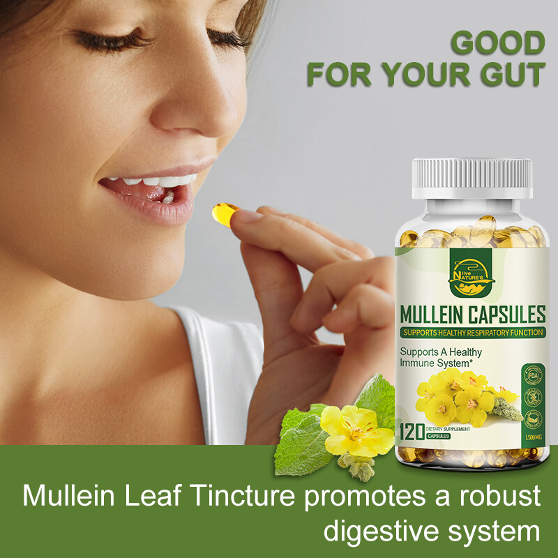 3 X 120 Mullein Leaf Capsule For Lung Cleansing&Detox Herbal Dietary Supplement