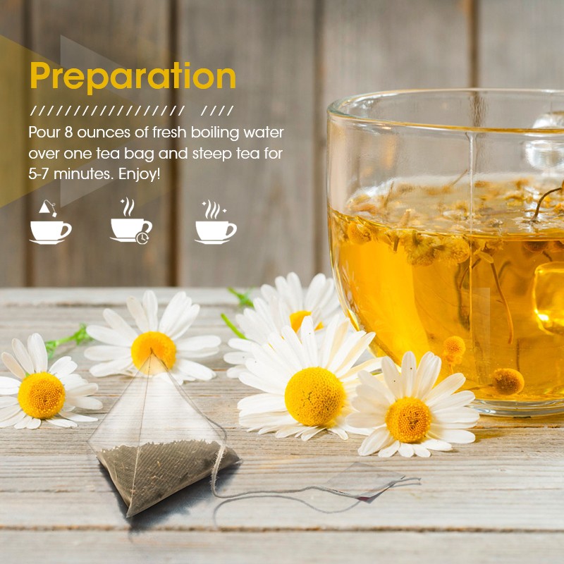 Chamomile Tea Bags 40ct – Organic Herbal Tea for Sleep, Relaxation & Calming