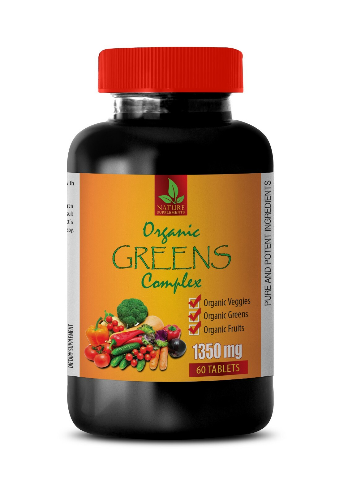 immune system supplement – ORGANIC GREENS COMPLEX – barley grass vitamin 1B