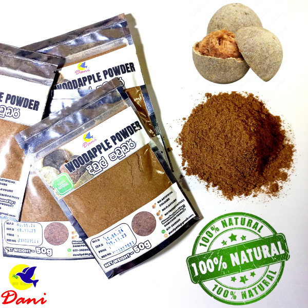 Natural-100% Wood-Apple Powder from Sri Lanka_Local made Weight-50g