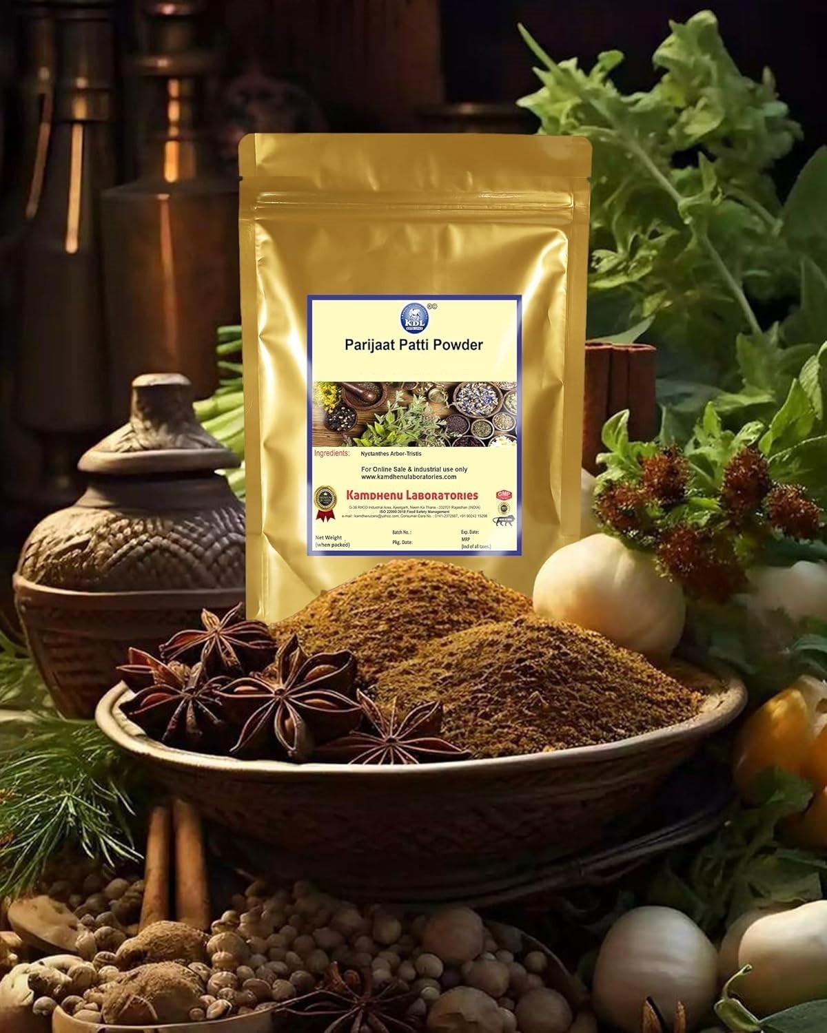 Kamdhenu Harsingar leaf Powder 250 Gram Parijaat Leaves/Nyctanthes Arbor
