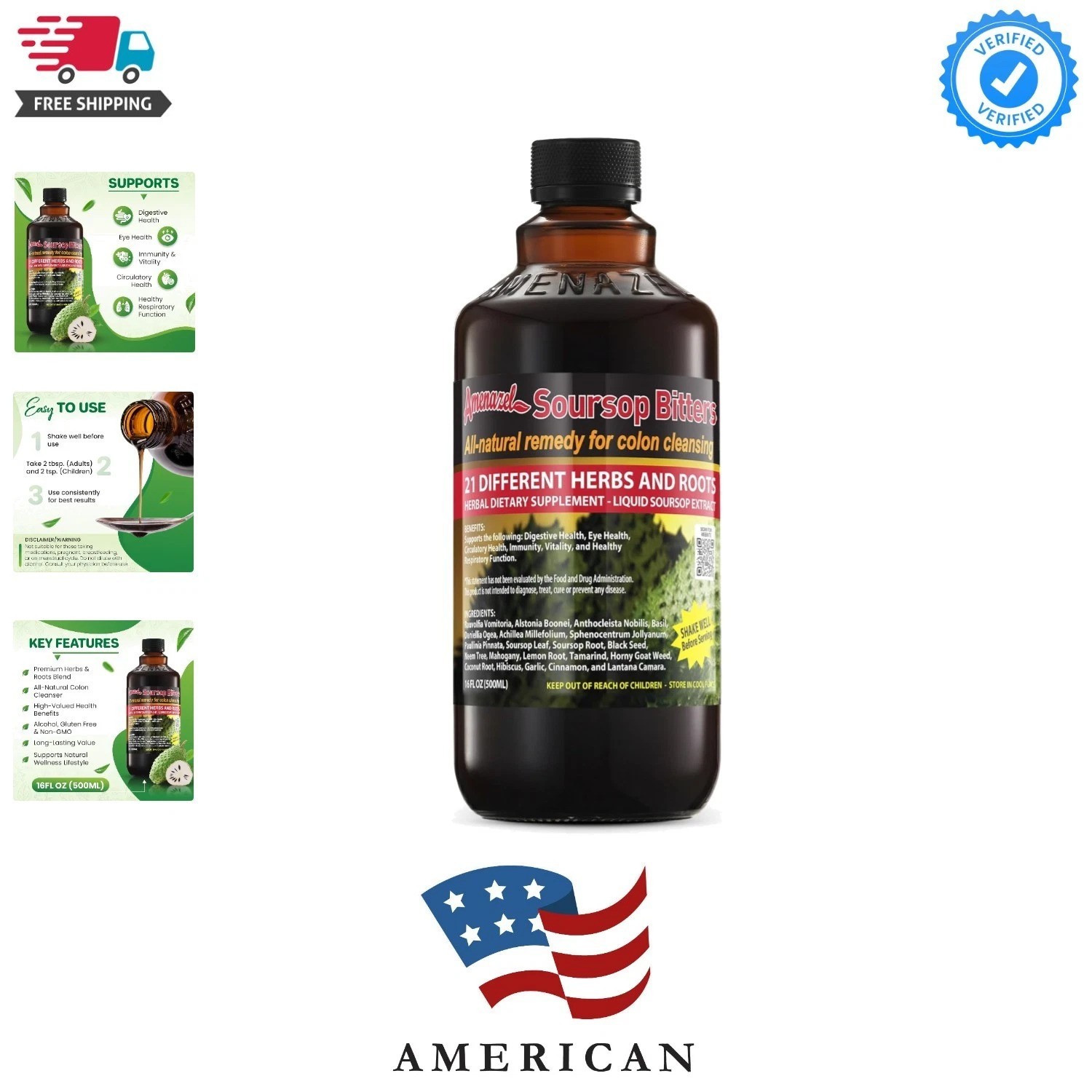 Organic Soursop Bitters, 16 fl oz