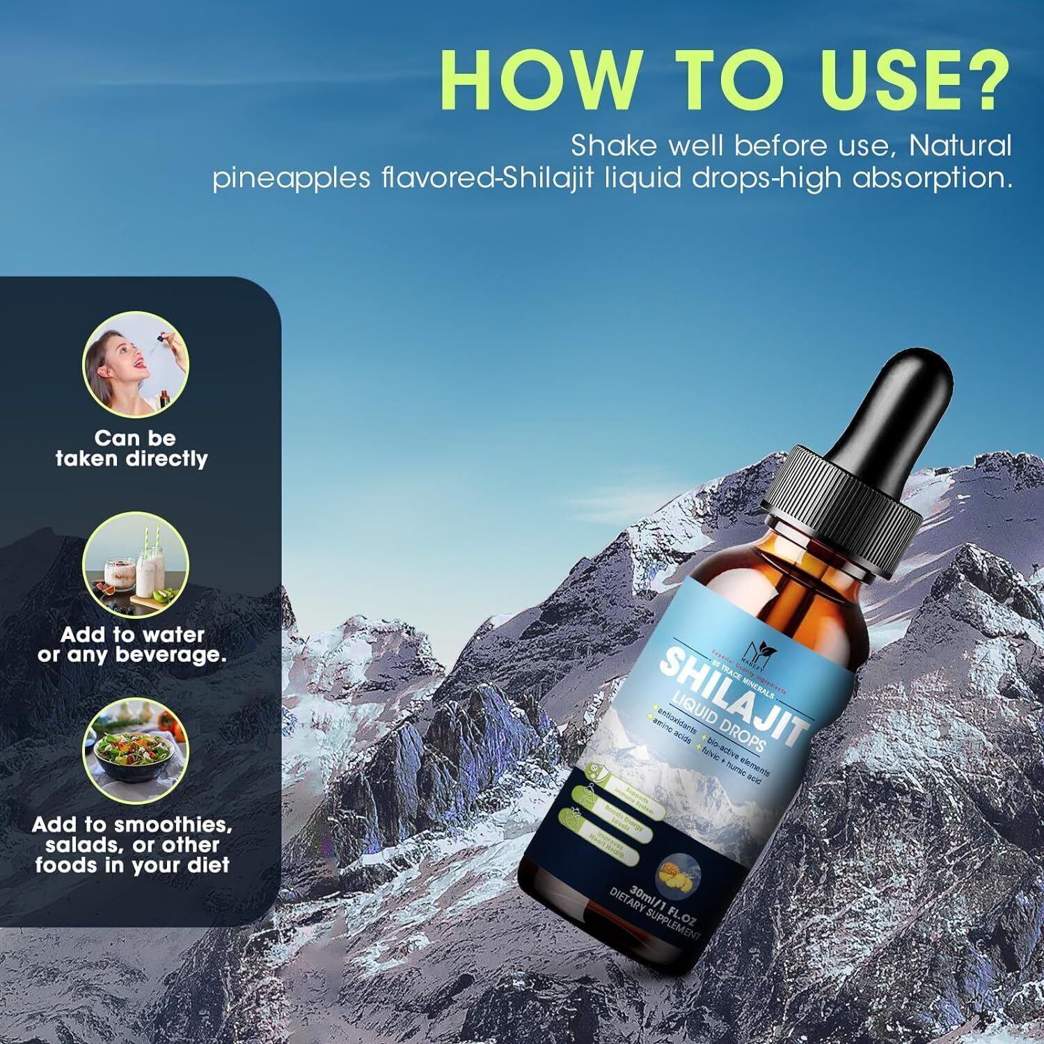 2 Packs * 30ML Organic Himalayan Shilajit Pure Extremely Potent, Fulvic Acid