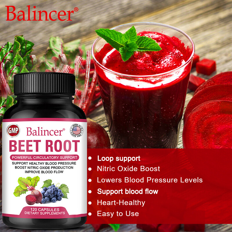 Organic Beet Root Powder Capsule 1050mg per serving Aids in Healthy Circulation