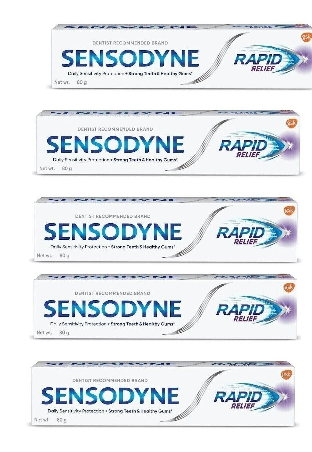 Sensodyne Toothpaste Rapid Relief great Sensitivity manager 🦷 (5x80g) BEST