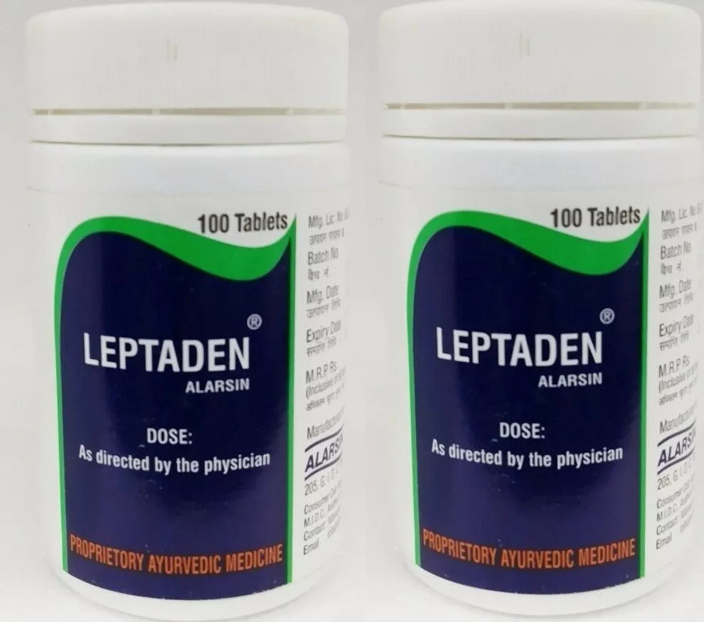 (Pack of 2) Alarsin Ayurveda LEPTADEN (100 Tablets Each)