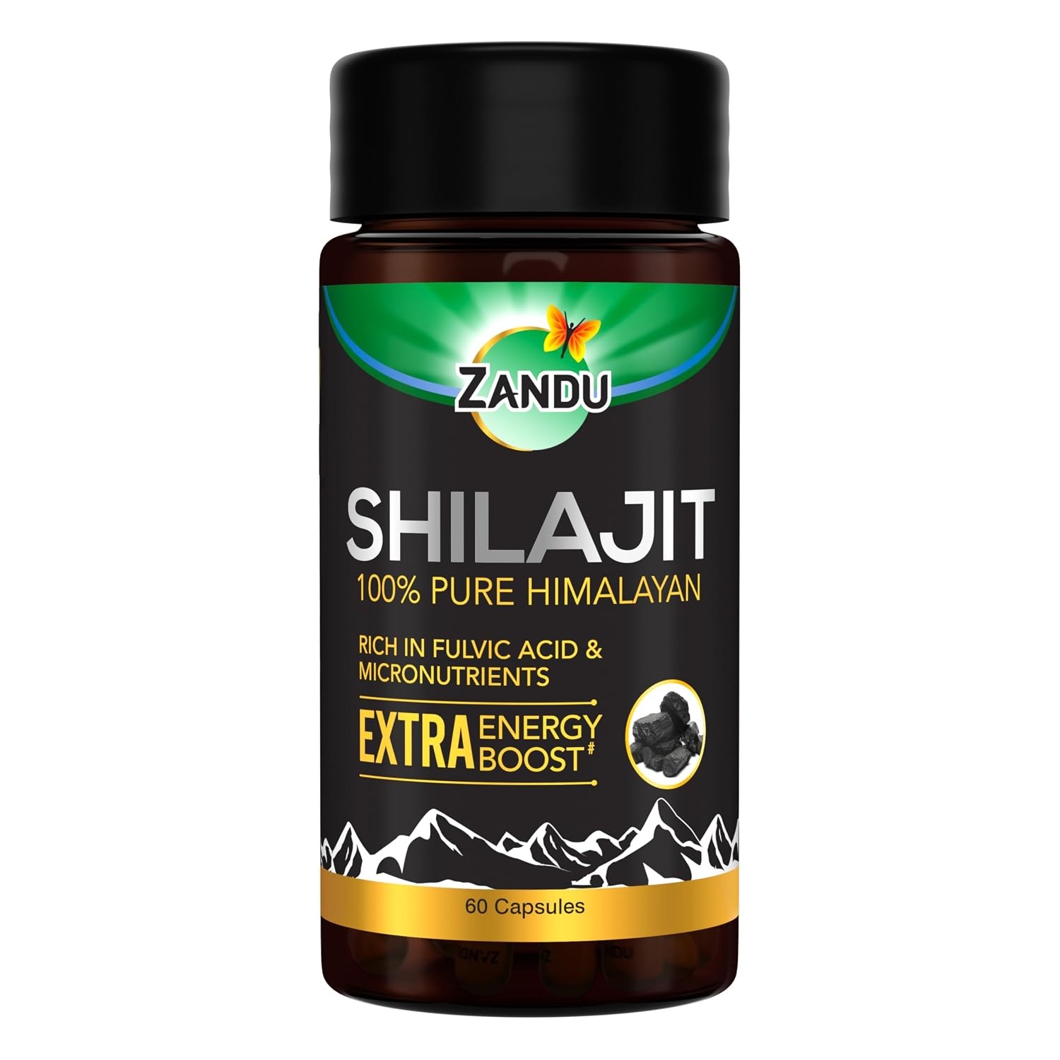 Zandu Shilajit (60 Caps) Ayurvedic Herbal Ayurvedic Sexual Wellness