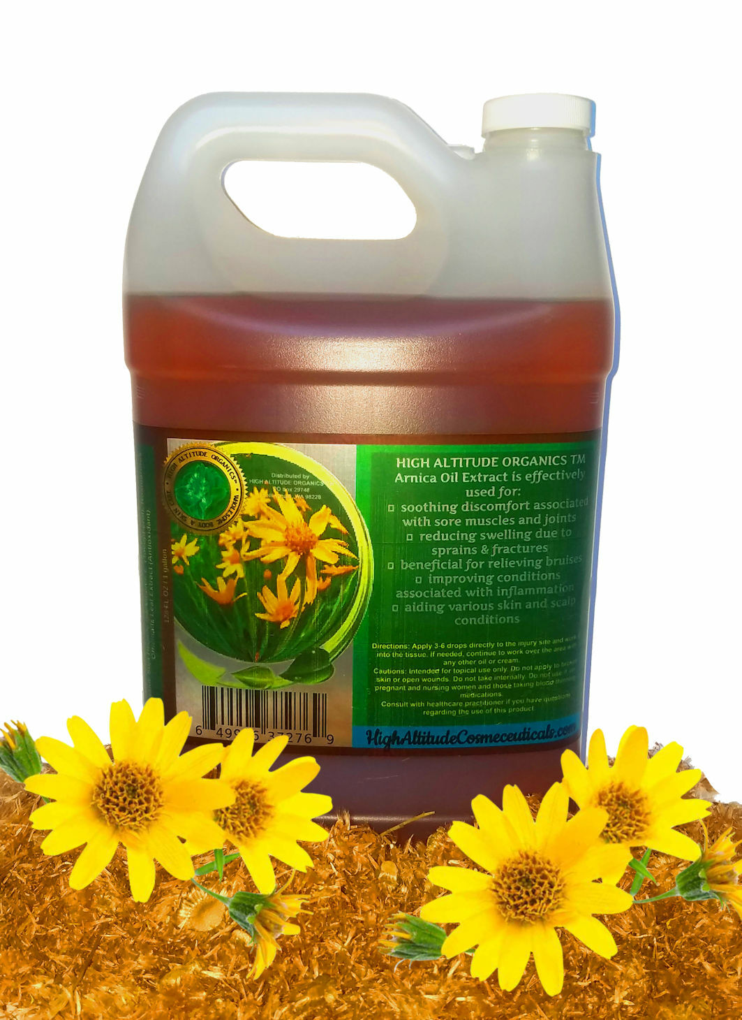 Arnica Oil -1gal- Sore Muscles,Bruises,Sprains,Fractures- HIGH ALTITUDE ORGANICS