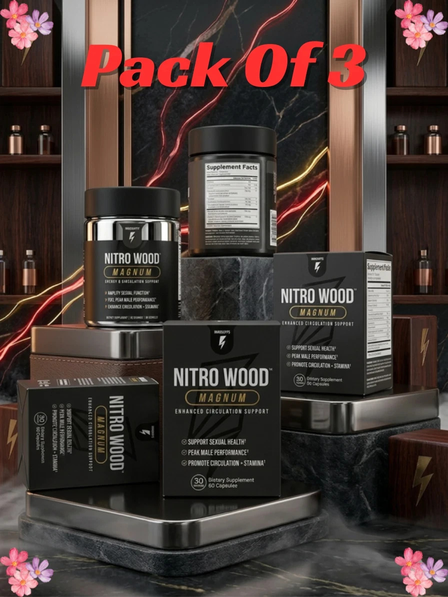 Nito Wood Magnum Inno Supps (3-PACK) Circulation, Stamina, Performance Enhancer