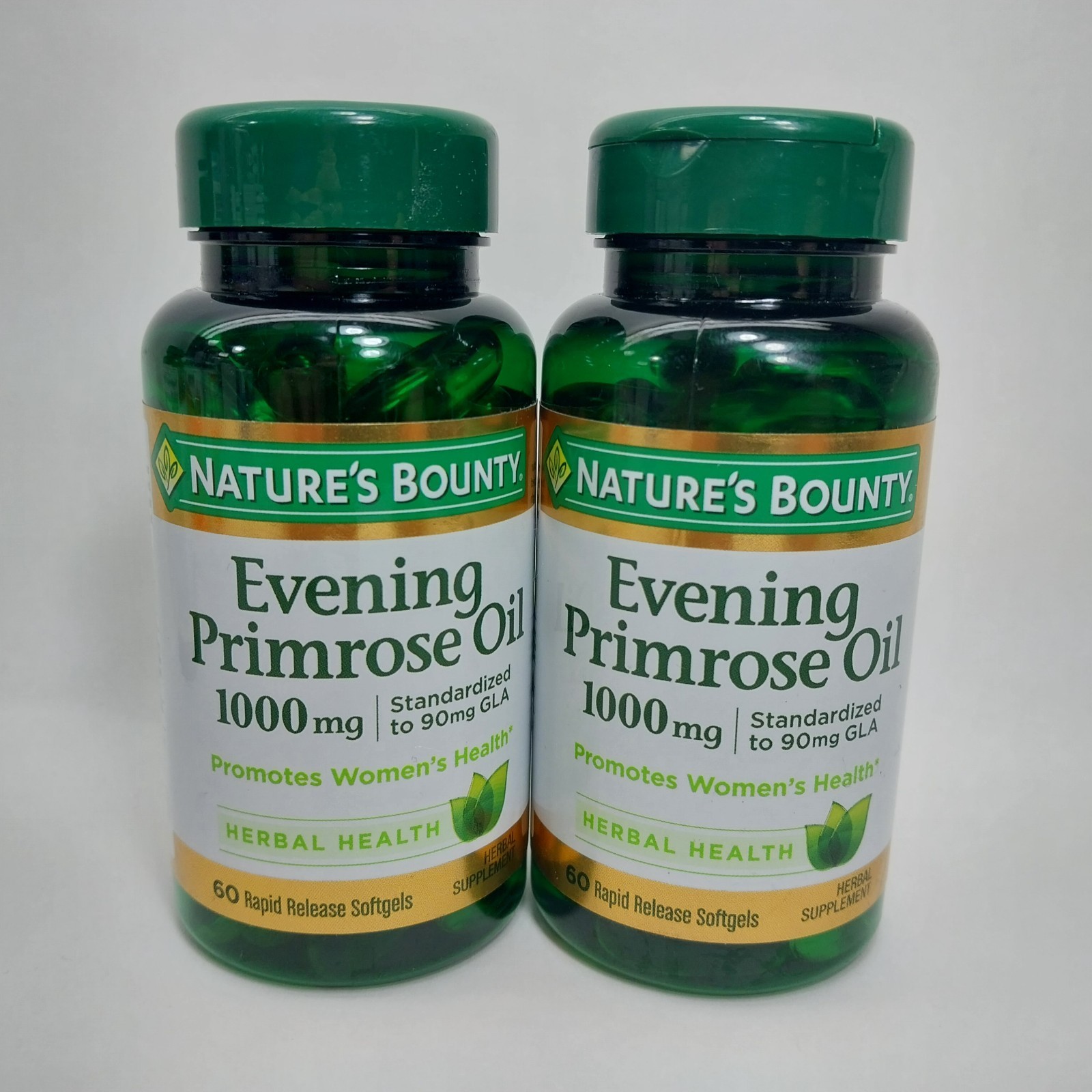 2x Nature’s Bounty Evening Primrose Oil 60 Softgels Supports Women’s Health GLA