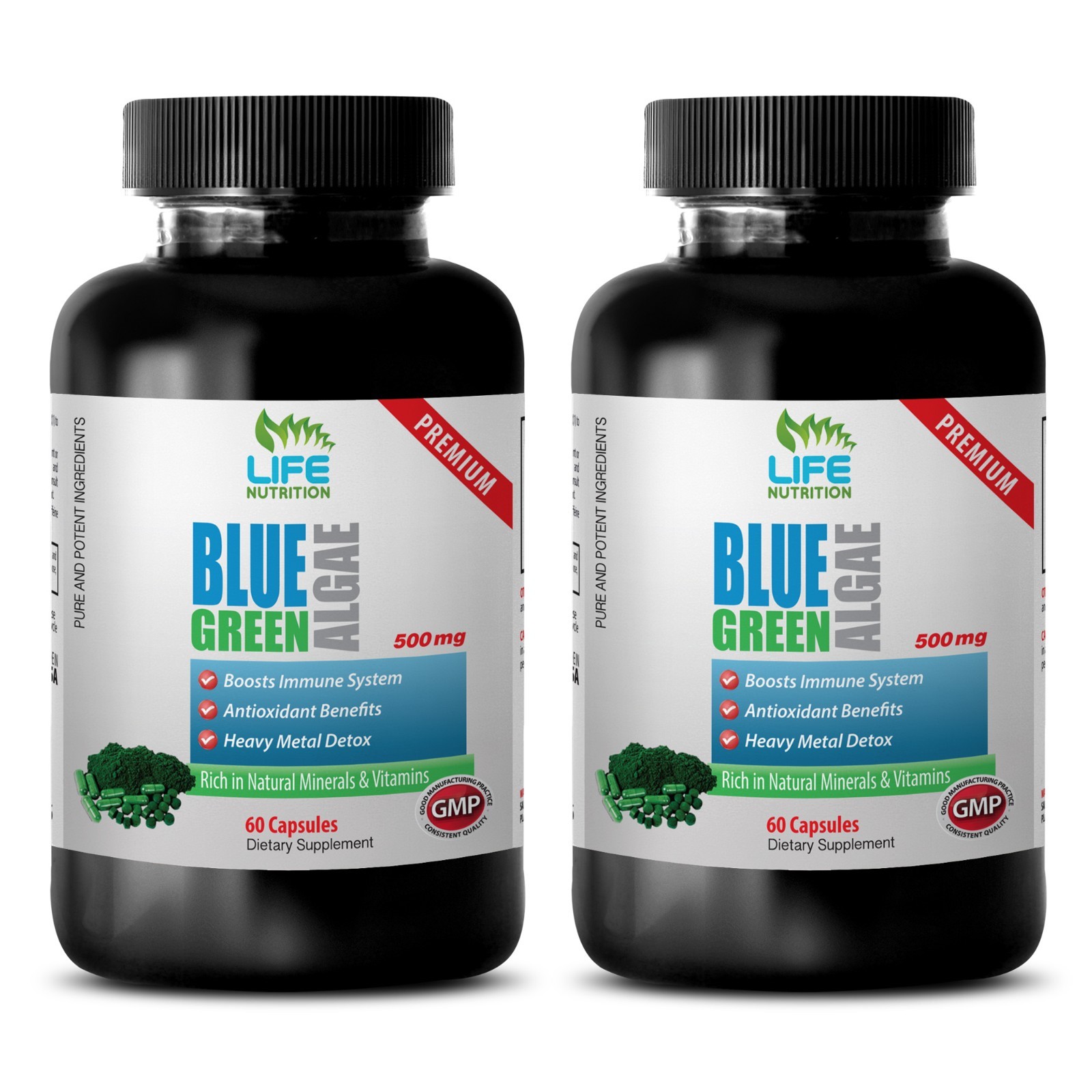 Super Food – Klamath BLUE GREEN ALGAE 500mg (2 Bottle )