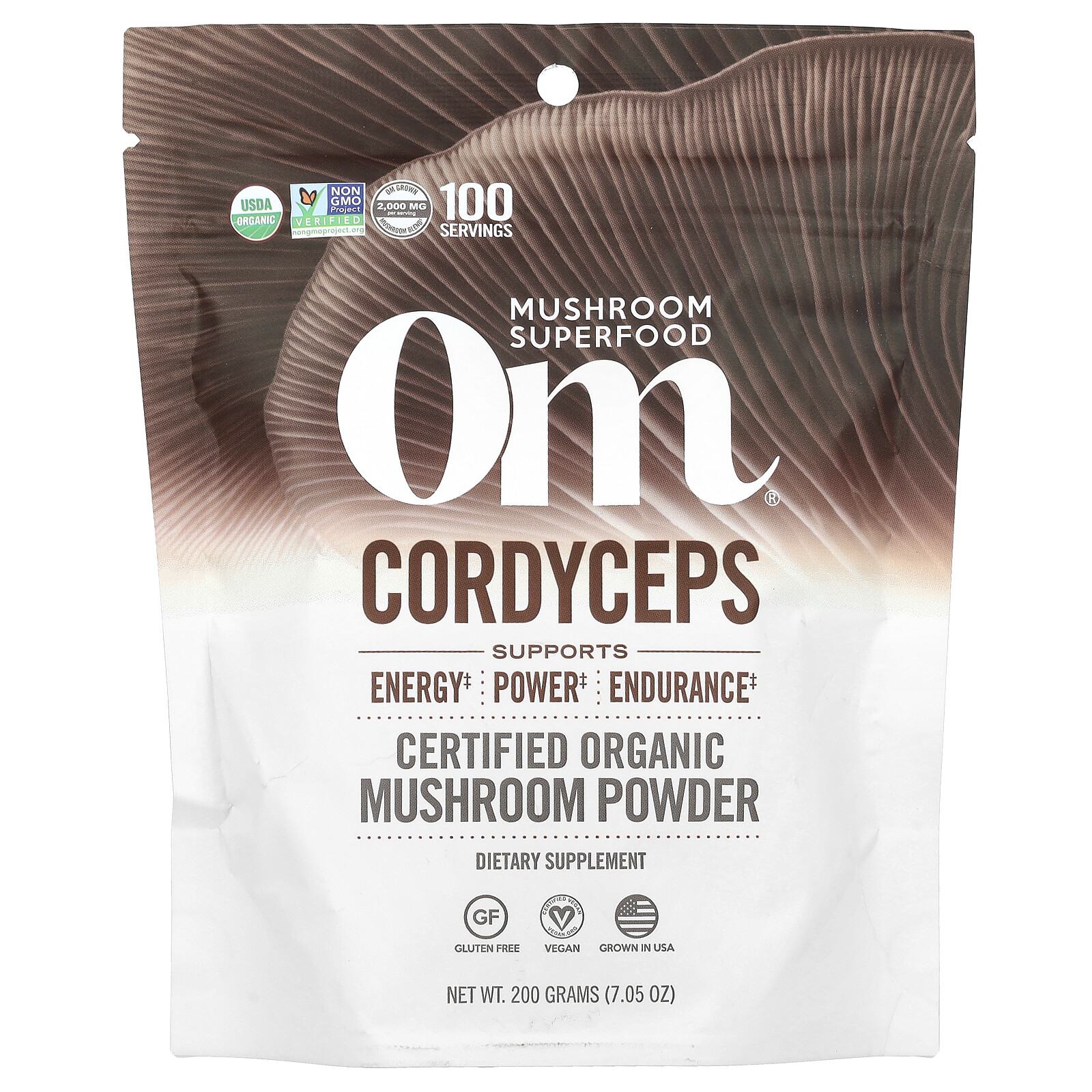 Cordyceps, Certified Organic Mushroom Powder, 7.05 oz (200 g)