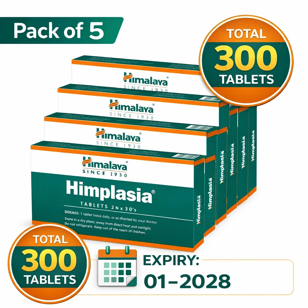 Himalaya Himplasia – Pack of 5 (300 Tablets) Supports prostate health balance