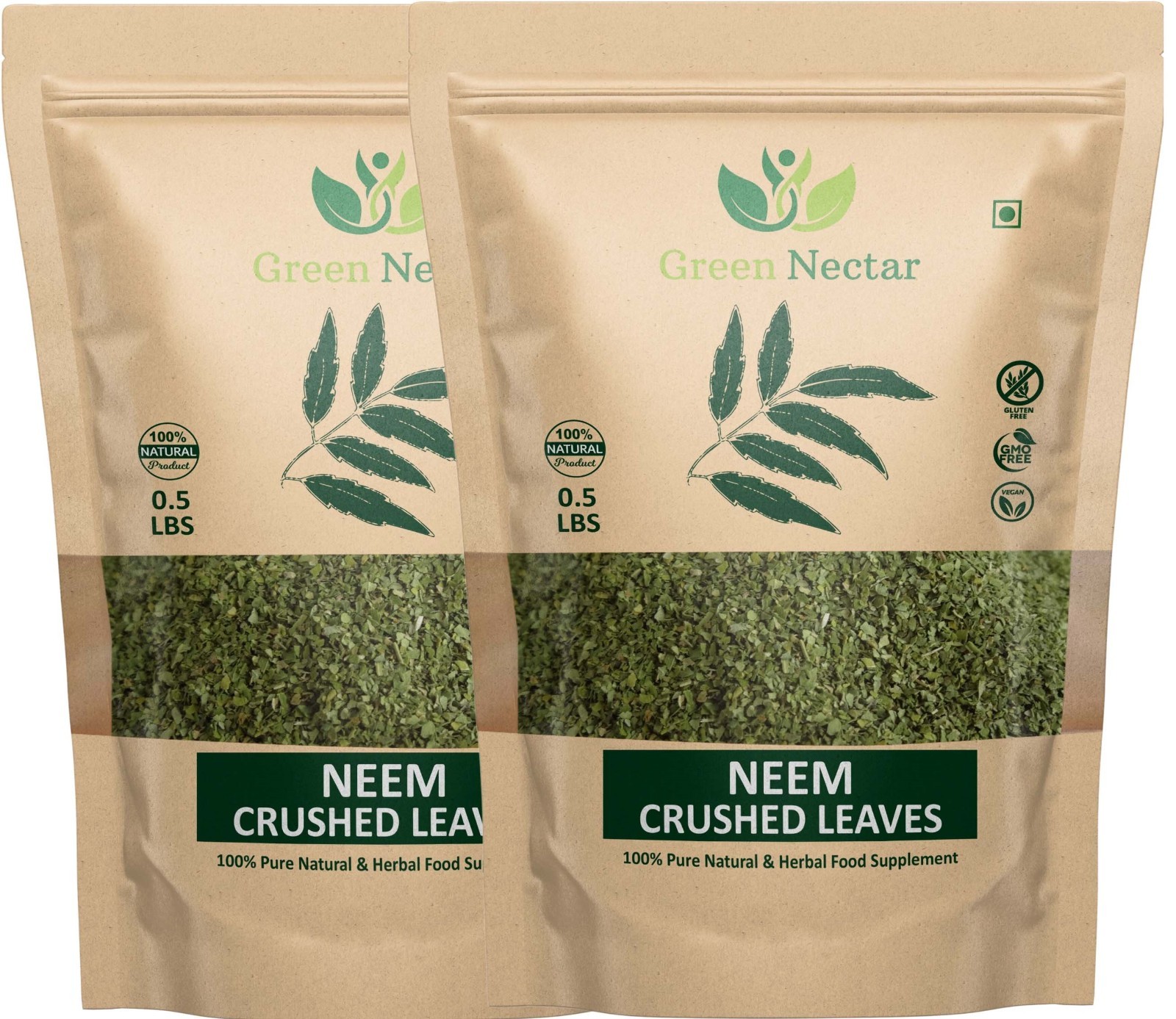Neem Leaf Tea 8 oz (2 Pack) | 100% Natural Crushed Leaves | Detox, Skin & Hair