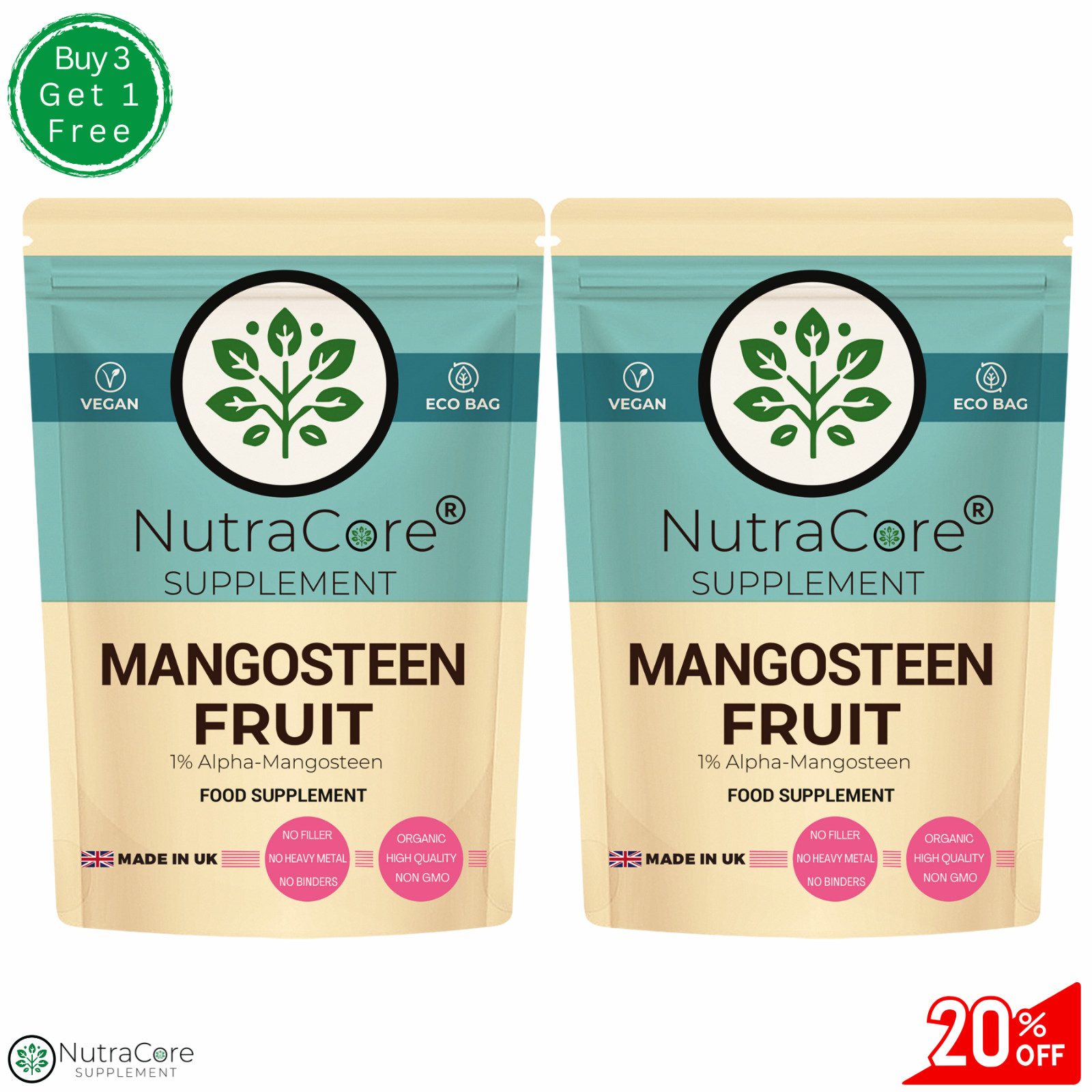 Mangosteen Fruit Capsules 550mg, (1%Alpha-Mangostin)Weight Control-180 Capsule