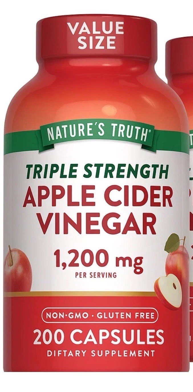 Nature’s Truth Apple Cider Vinegar 1200 mg 200 Quick Release Caps Exp. 07/2028