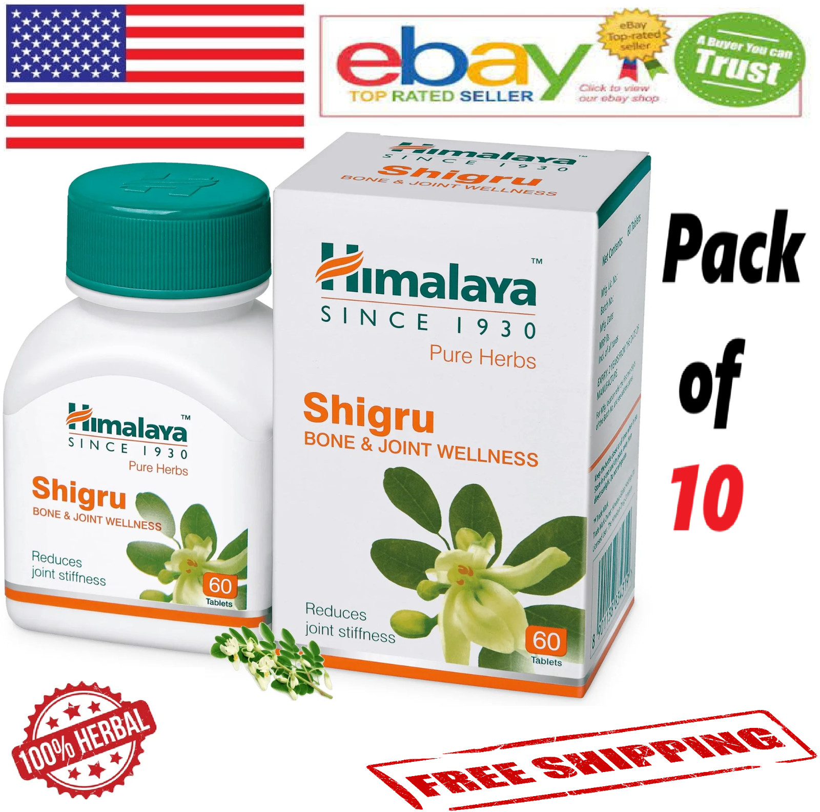 10X SHIGRU Himalaya 600 Tabs With Long Expiry & Free Shipping