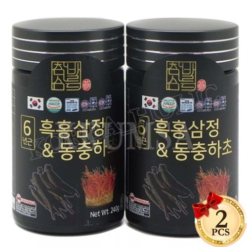 KOREA NO.1 Korean 6 Year Black Ginseng & Silkworm Mushroom Sap 240g x 2EA NEW