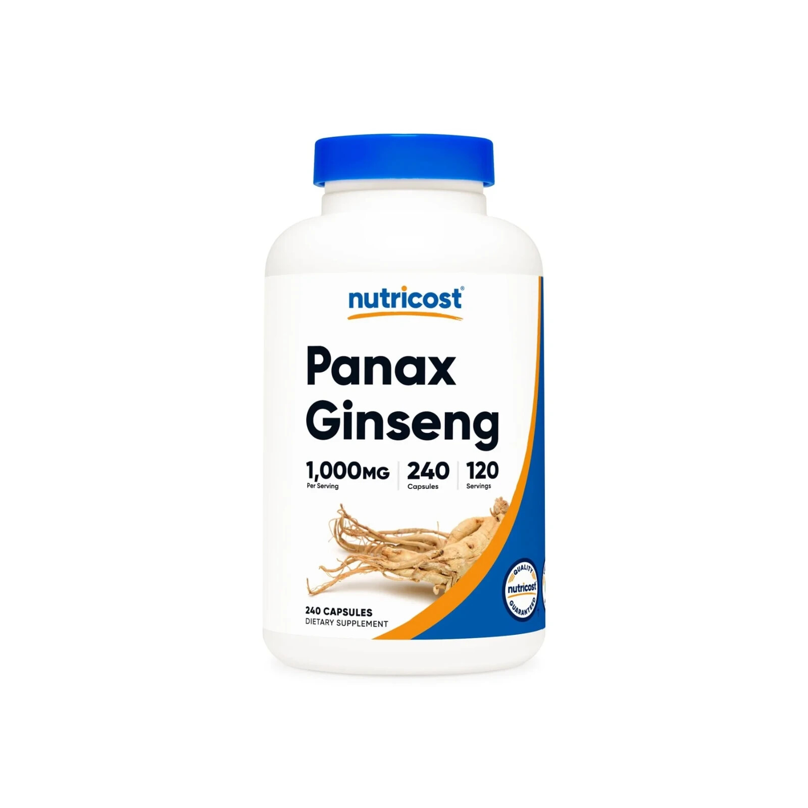 Nutricost Panax Ginseng 1000mg, 240Caps – Non GMO, GF, 120 Serving – EXP 10/2026