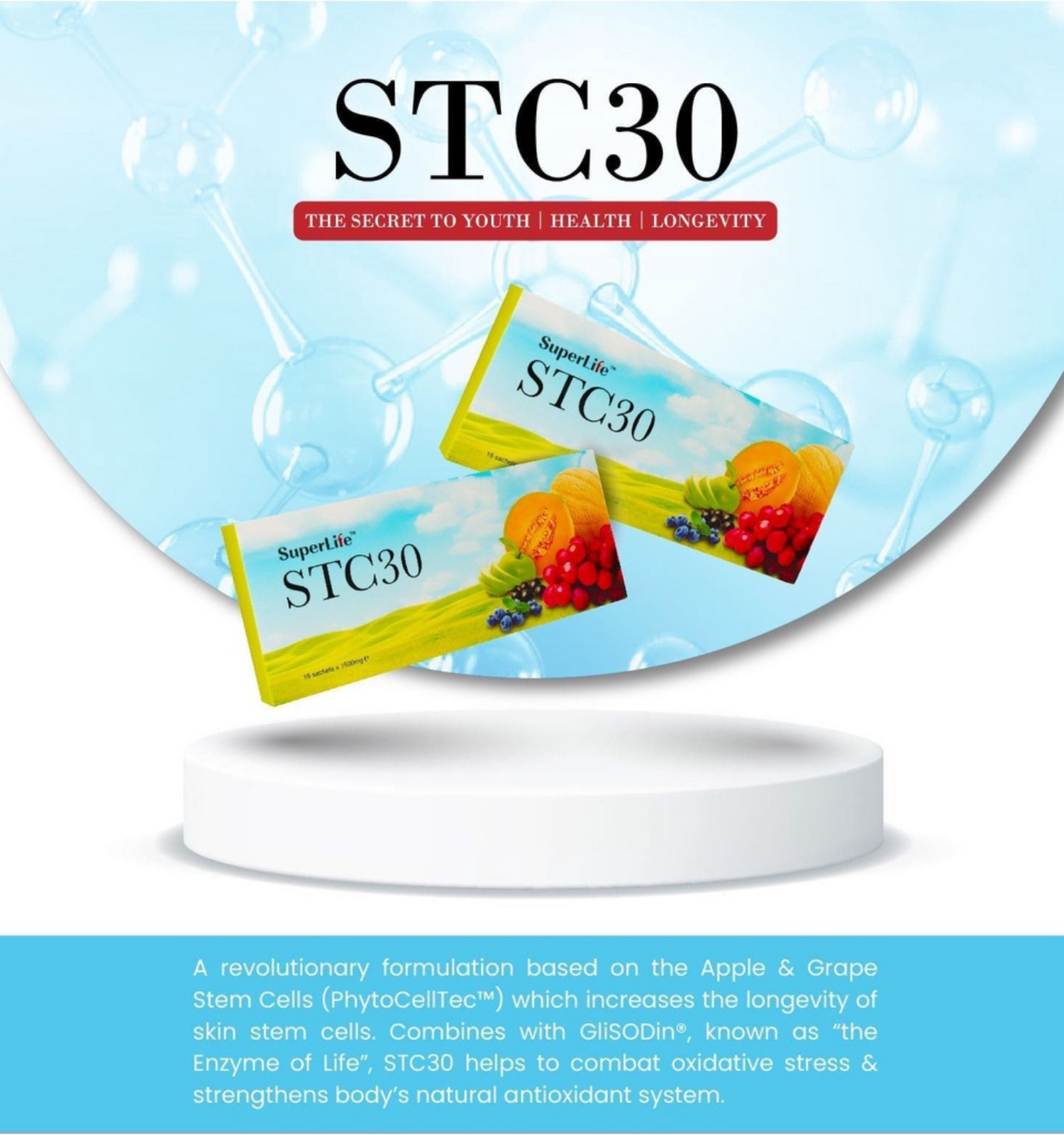 1 Box (15 Sachets) Superlife STC30 Supplement Stemcell Activator SHIP FROM USA