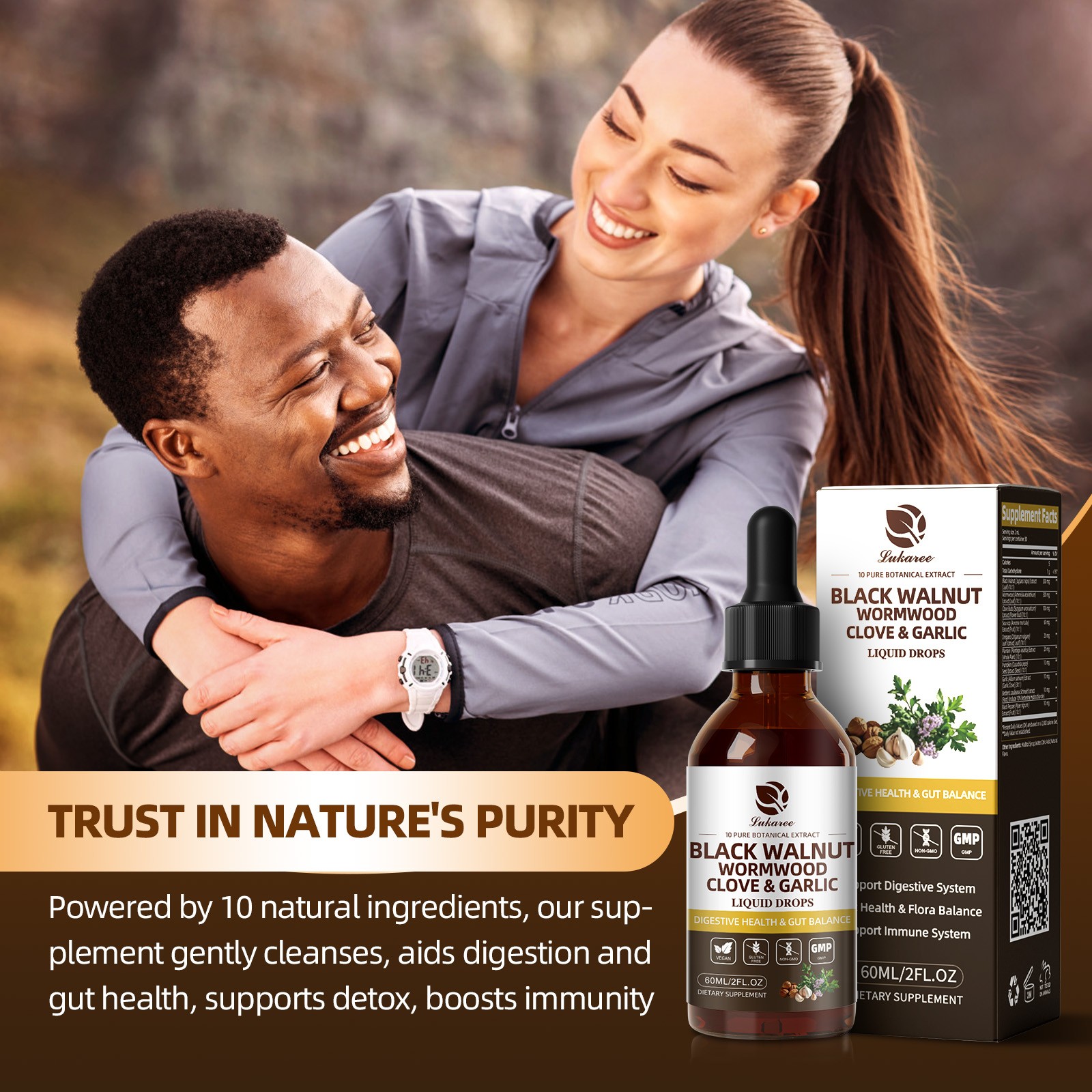 Parasite Cleanse Detox Drops Wormwood Black Walnut Clove Extract | Herbal Liquid