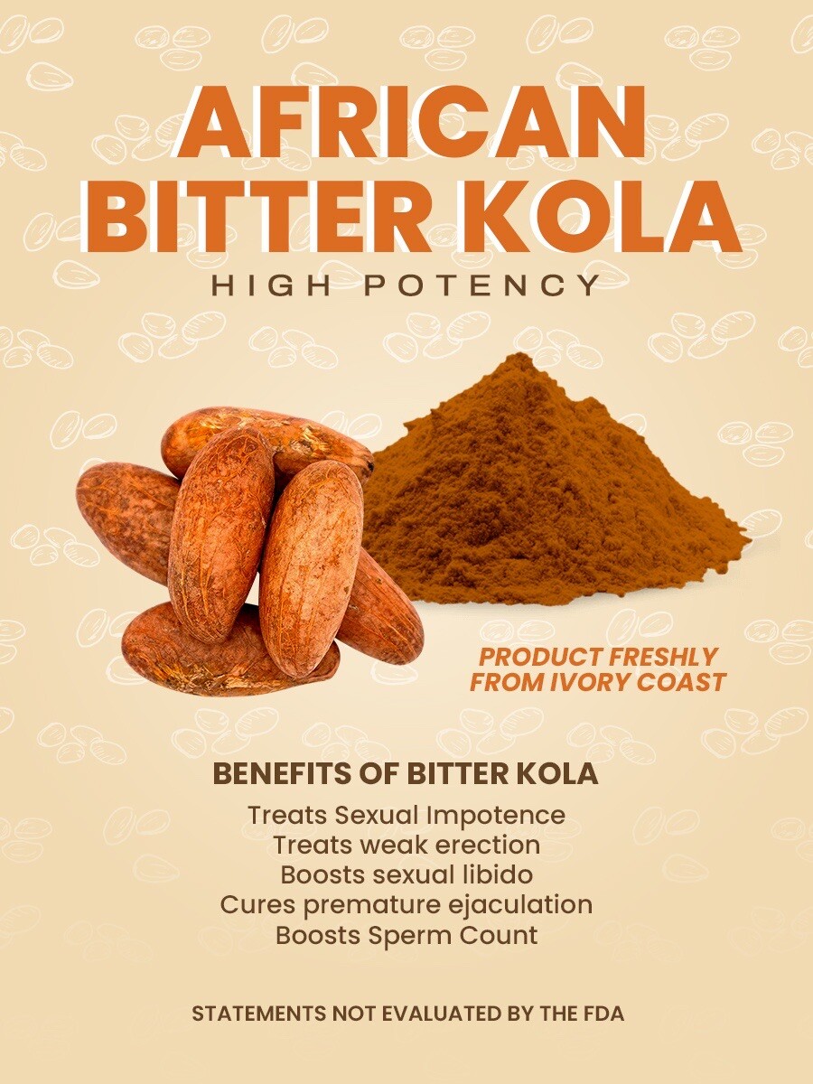 Organic African Kola Nut (Bitter Kola) 10g Powder – High Potency